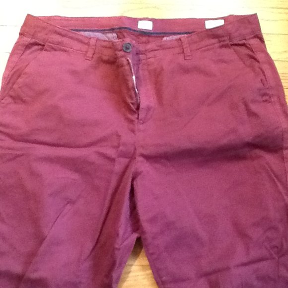 GAP Women's Straight Leg Pants - Deep Red 16 - Picture 2 of 6